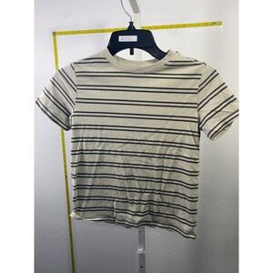 Cat & Jack Boys Striped Short Sleeve T-Shirt‎ Beige Black Size M 8